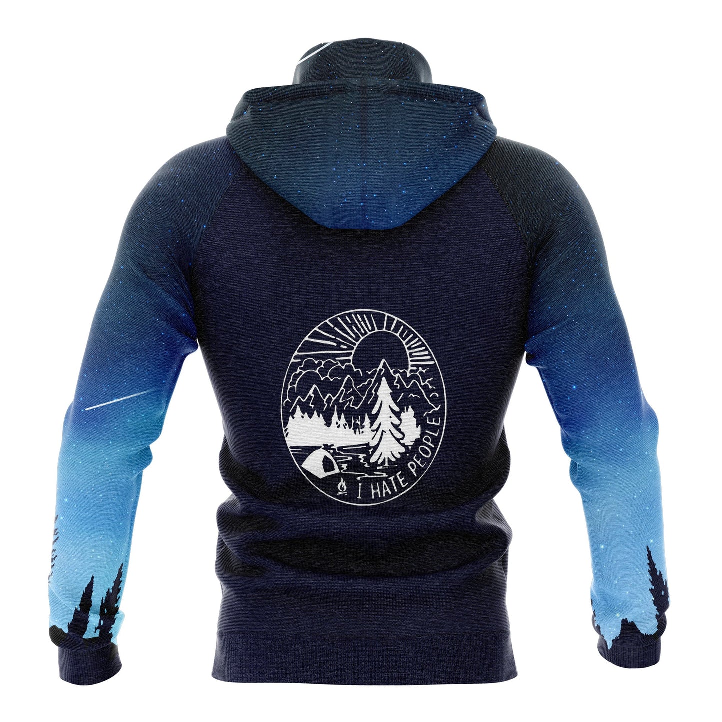 Bear I Hate People Pullover Premium Hoodie Blue Backbround, Perfect Outfit For Men And Women On Christmas New Year Autumn Winter