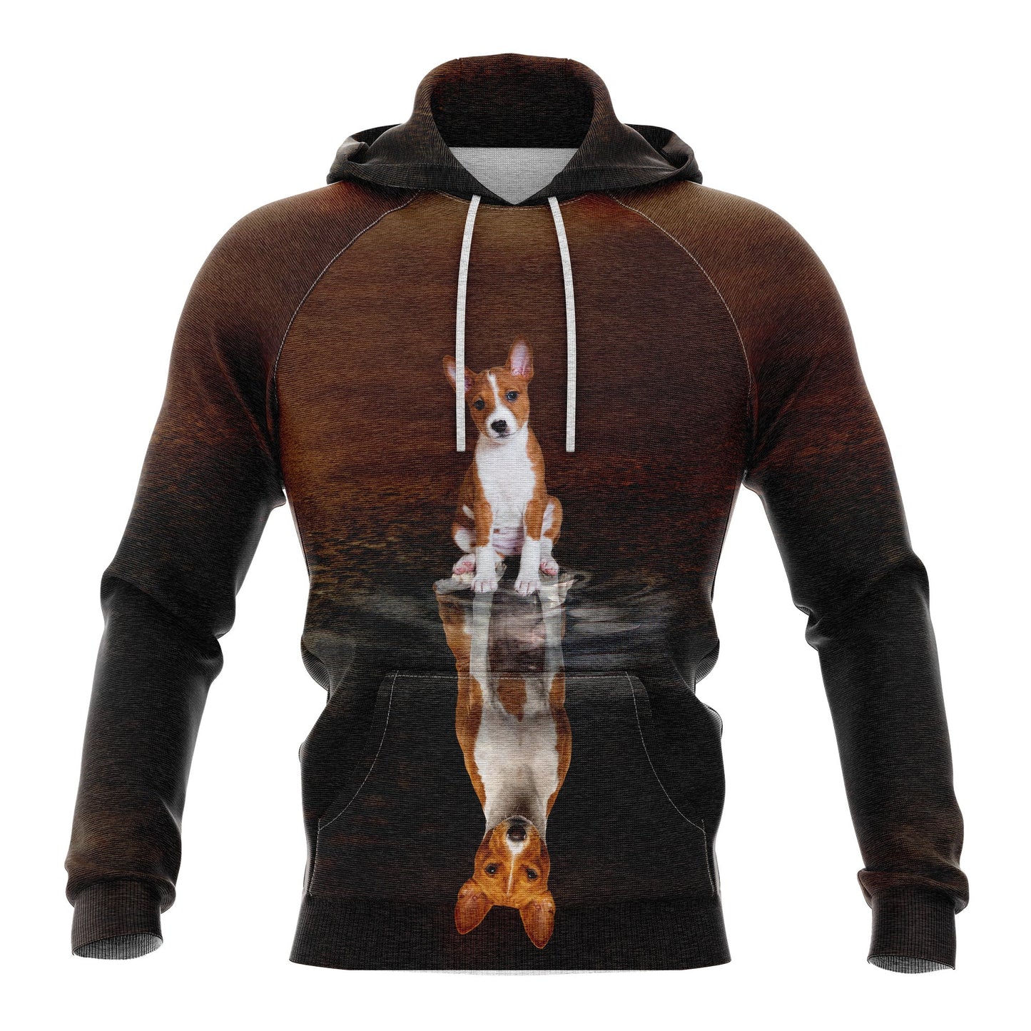 Cute Basenji Reflection Pullover Premium Hoodie, Perfect Outfit For Men And Women On Christmas New Year Autumn Winter
