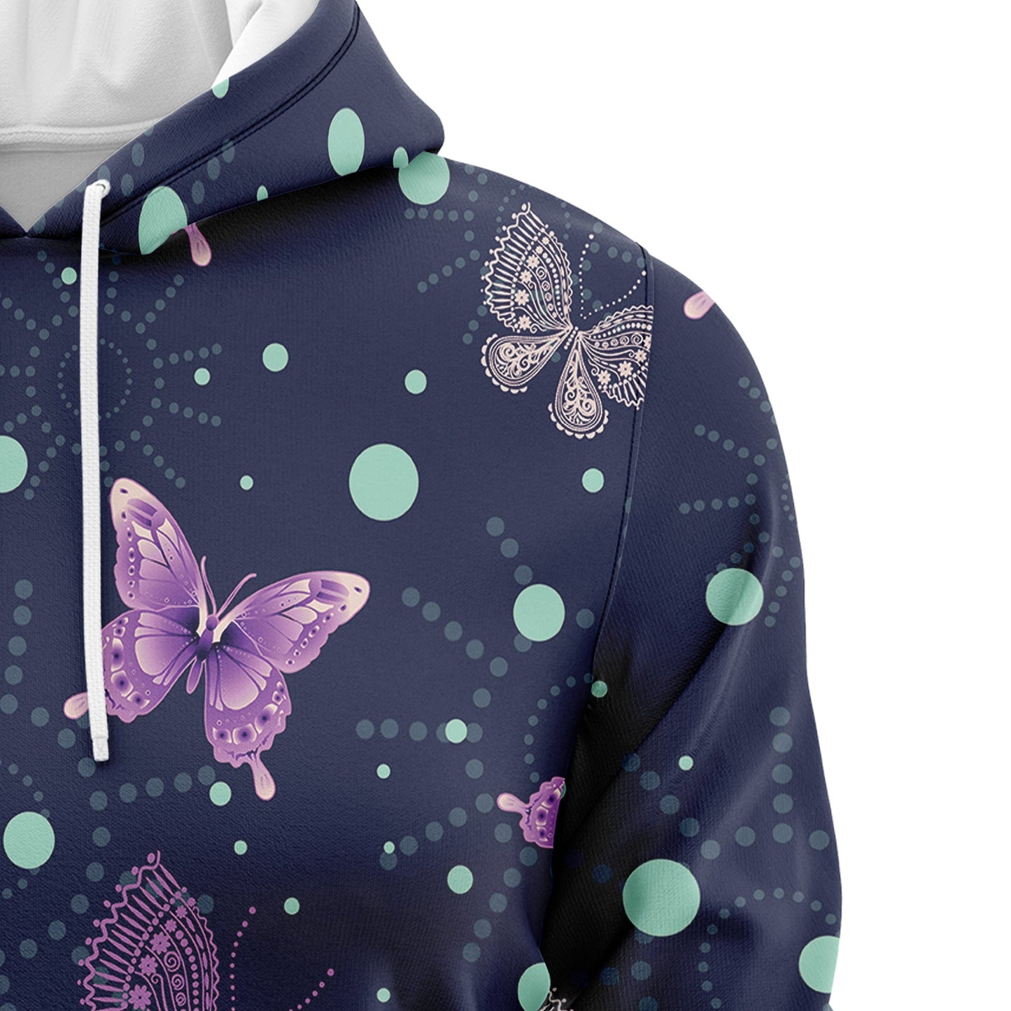 Awesome Butterfly Purple Garden Pullover Premium Hoodie, Perfect Outfit For Men And Women On Christmas New Year Autumn Winter