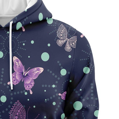 Awesome Butterfly Purple Garden Pullover Premium Hoodie, Perfect Outfit For Men And Women On Christmas New Year Autumn Winter