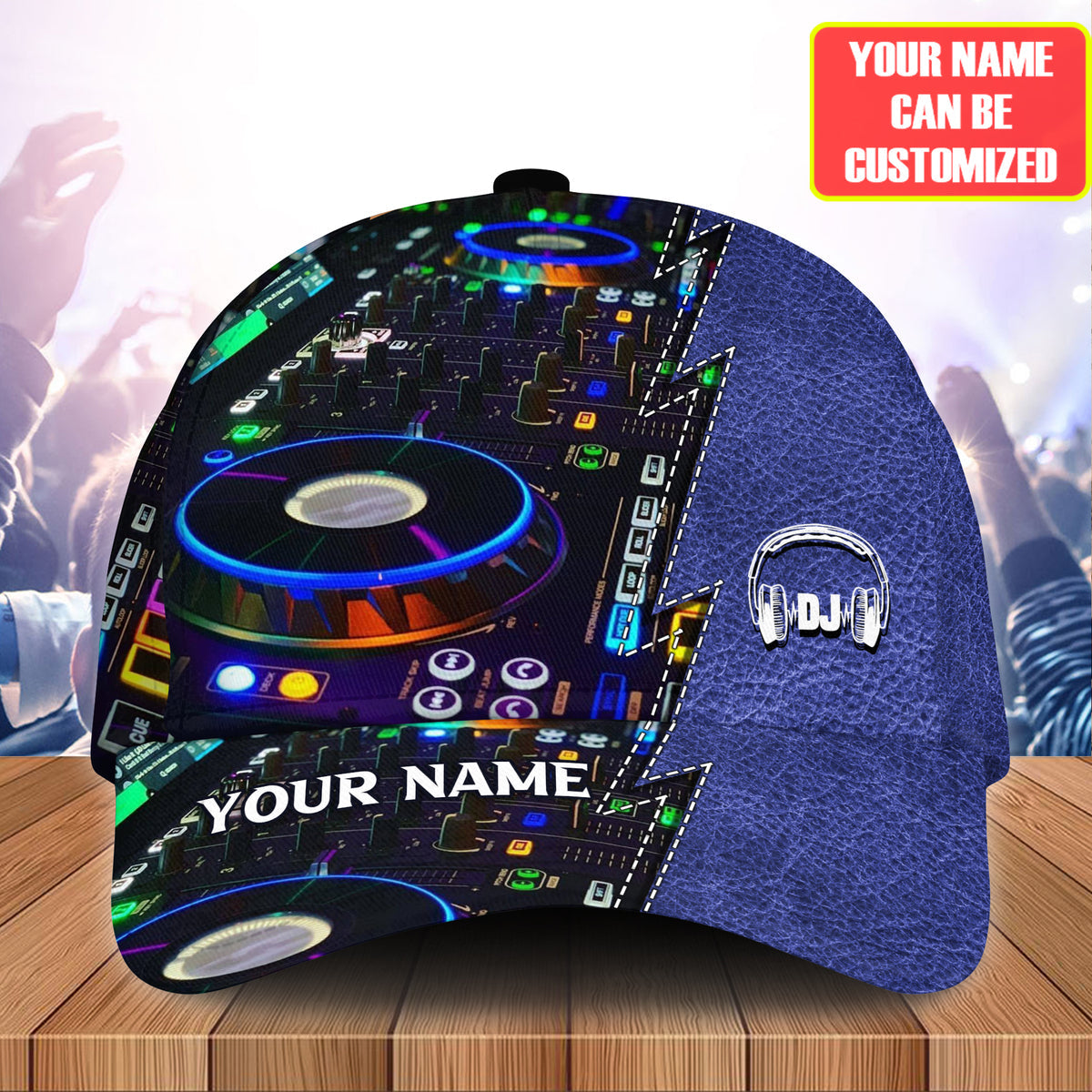 Personalized DJ Classic Cap - Custom Name DJ Cap, DJ Party Night Classic Cap - Perfect Disc Jockey Cap for Men & Women