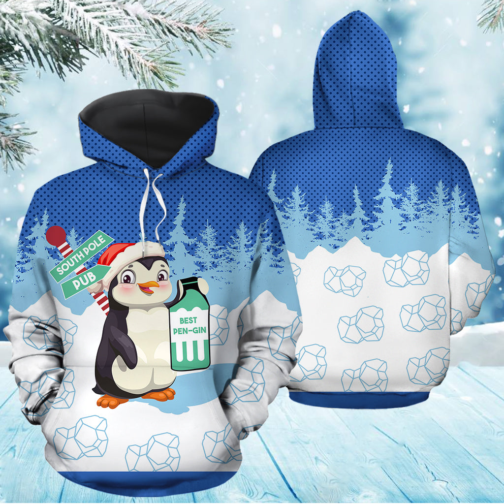 Penguin North Pole Pullover Premium Hoodie, Perfect Outfit For Men And Women On Christmas New Year Autumn Winter