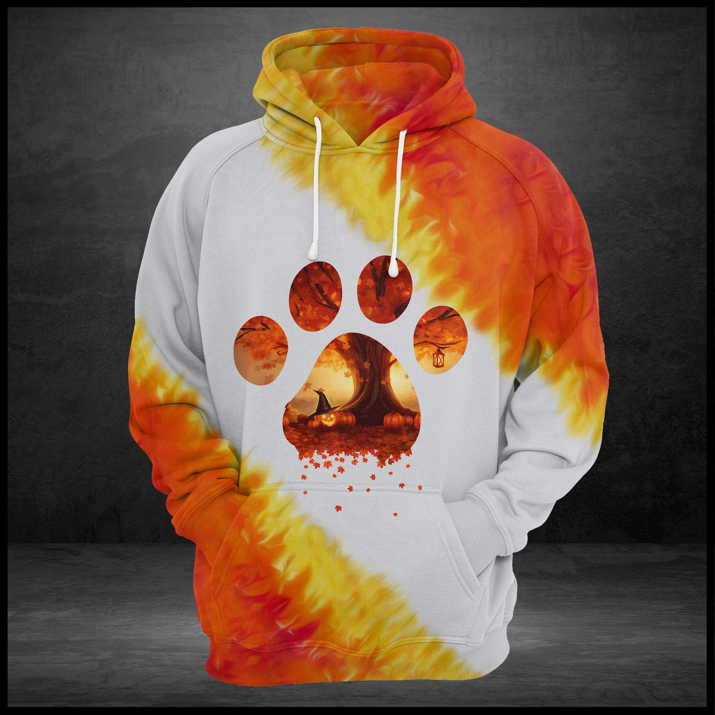 Paw Autumn Leaf Pullover Premium Hoodie, Perfect Outfit For Men And Women On Christmas New Year Autumn Winter