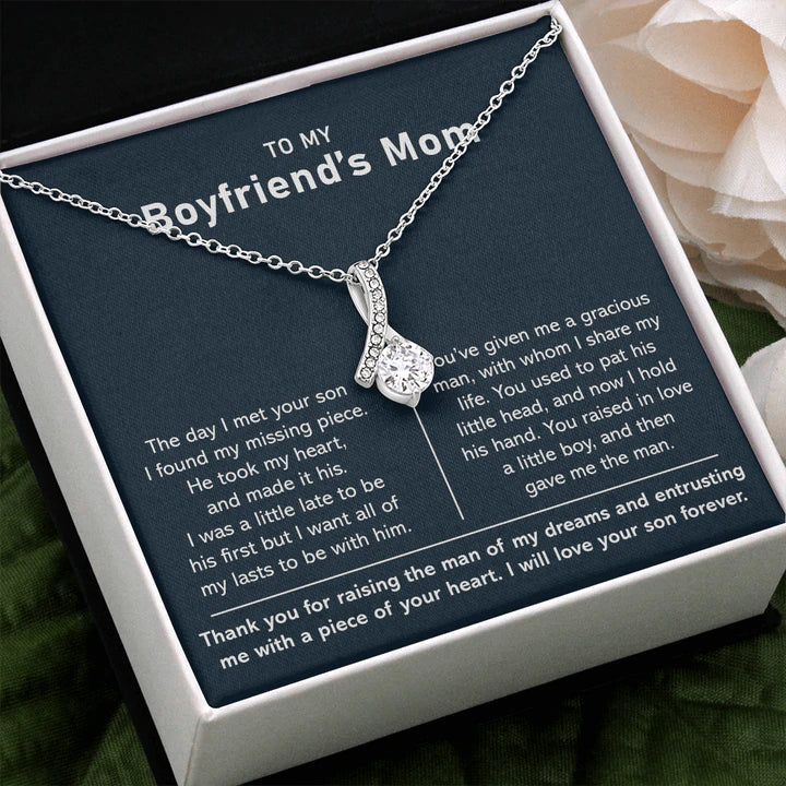 Necklace Gift Boyfriend's Mom, Future Mother-in-law On Birthday, Mother's Day From Girlfriend, Thank You For Raising The Man Of My Dreams