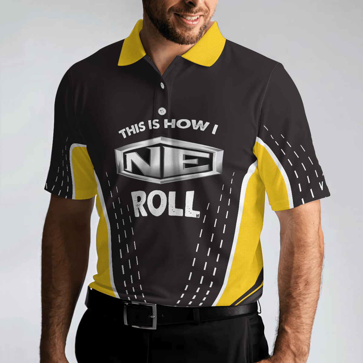 Golf Polo Shirt For Men - This Is How I Row Custom Logo Polo Shirt - Perfect Gift For Men, Golfers - Amzanimalsgift