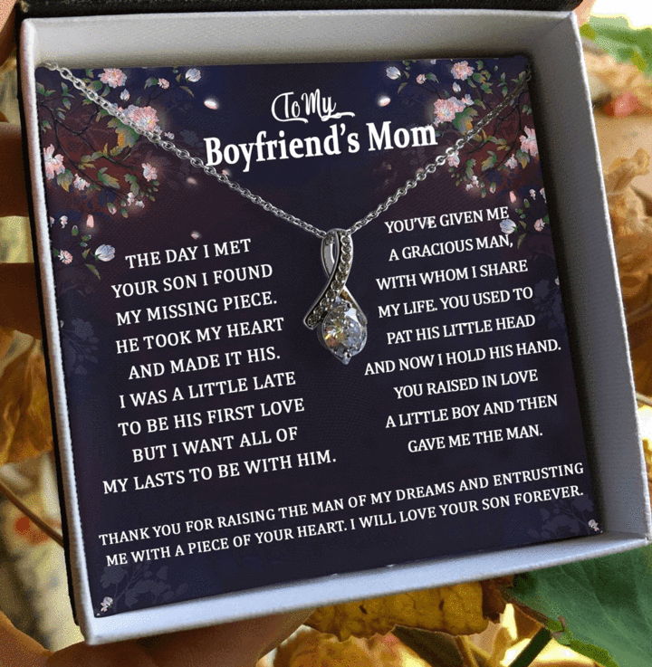 Necklace Gift Boyfriend's Mom, Future Mother-in-law On Mother's Day, Birthday From Girlfriend, The day I met your son I found my missing piece