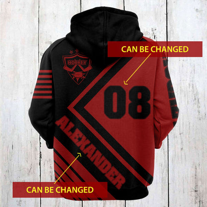 Custom Name Hockey Born To Play Pullover Premium Hoodie, Perfect Outfit For Men And Women On Christmas New Year Autumn Winter