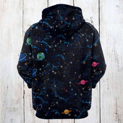 Cartoon Cat Space Pullover Premium Hoodie, Perfect Outfit For Men And Women On Christmas New Year Autumn Winter