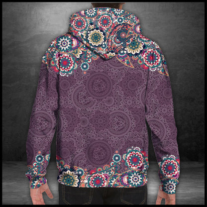 Minnesota Floral Mandala Pullover Premium Hoodie, Perfect Outfit For Men And Women On Christmas New Year Autumn Winter